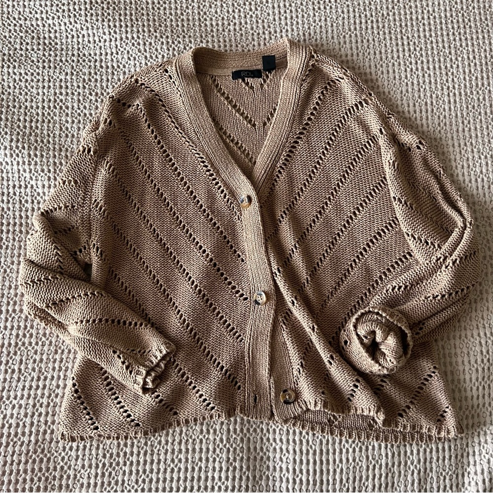 Loose Knit Taupe Cardigan